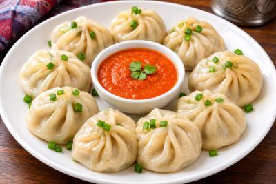 Steamed Momos (2 pcs/person - Choose: Halal Chicken, Veg, or Paneer)